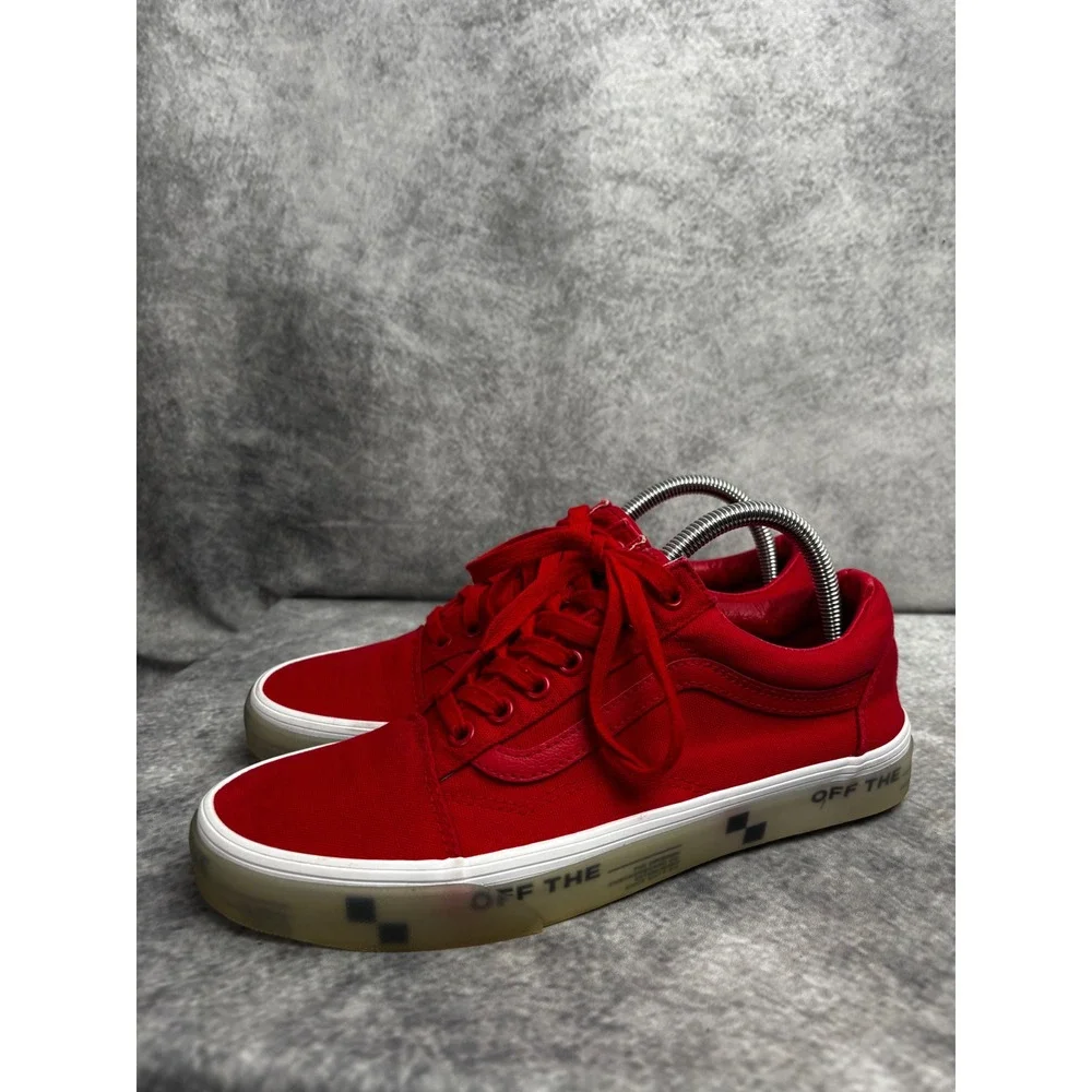 Vans Old Skool OTW Foxing Translucent Sneakers Shoes Racing Red Unisex M9 W10.5